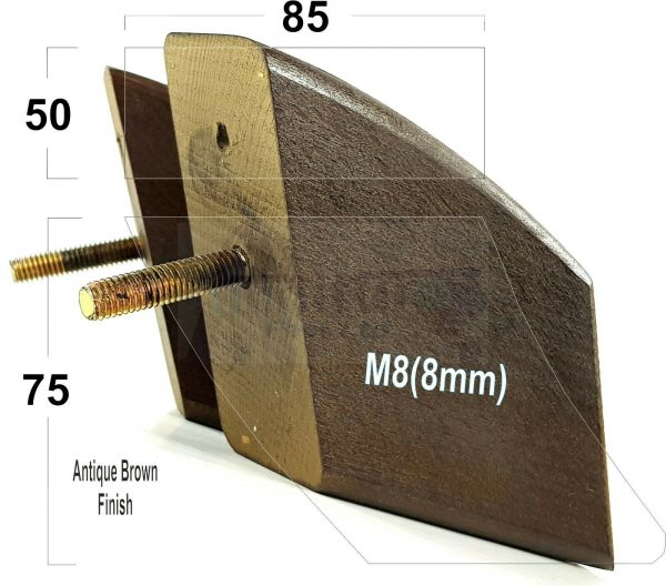 4x TAPERED WOOD SETTEE LEGS 75mm High SOFA REPLACEMENT FURNITURE FEET M8(8mm) - Image 10
