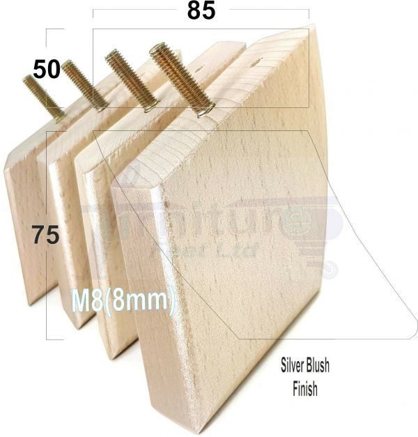 4x TAPERED WOOD SETTEE LEGS 75mm High SOFA REPLACEMENT FURNITURE FEET M8(8mm) - Image 26