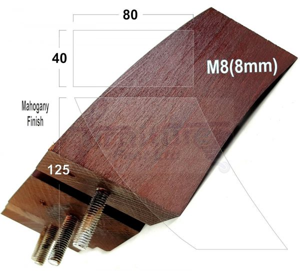 4x TAPERED WOODEN SOFA LEGS 125mm High CHAIR REPLACEMENT FURNITURE FEET M8(8mm) - Image 19