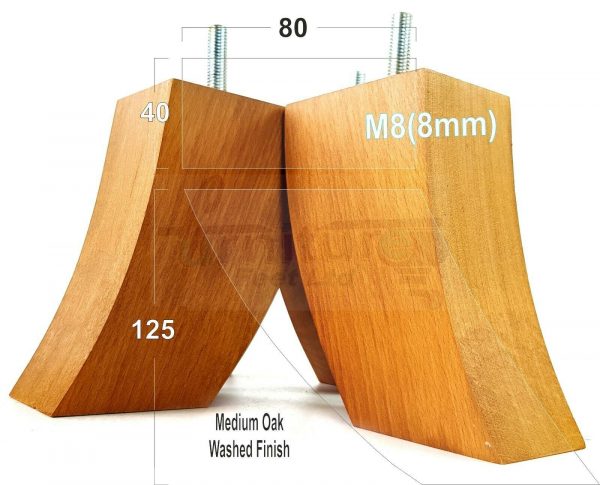 4x TAPERED WOODEN SOFA LEGS 125mm High CHAIR REPLACEMENT FURNITURE FEET M8(8mm) - Image 18
