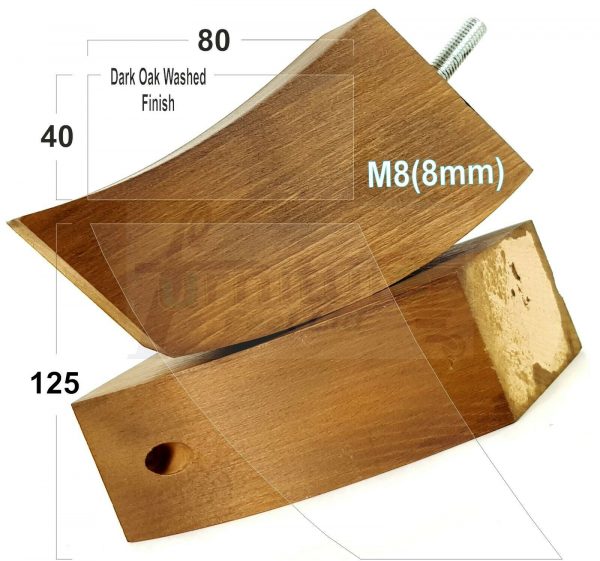 4x TAPERED WOODEN SOFA LEGS 125mm High CHAIR REPLACEMENT FURNITURE FEET M8(8mm) - Image 14