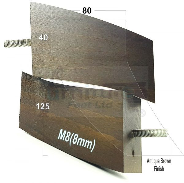 4x TAPERED WOODEN SOFA LEGS 125mm High CHAIR REPLACEMENT FURNITURE FEET M8(8mm) - Image 11