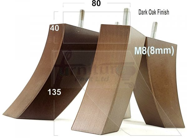 4x TAPERED WOODEN SOFA LEGS 135mm High CHAIR REPLACEMENT FURNITURE FEET M8(8mm) - Image 14