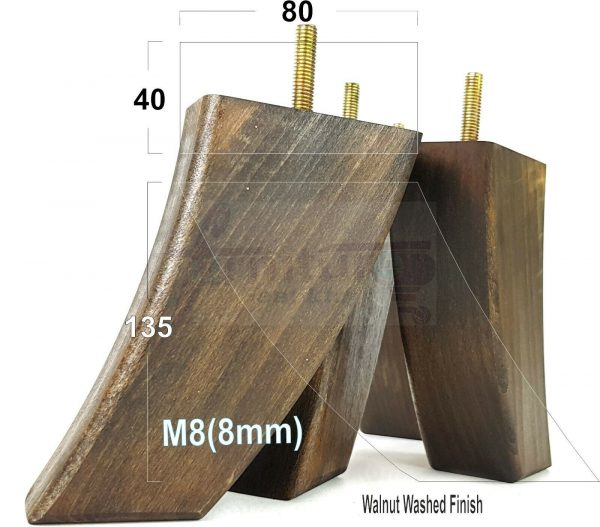 4x TAPERED WOODEN SOFA LEGS 135mm High CHAIR REPLACEMENT FURNITURE FEET M8(8mm) - Image 17