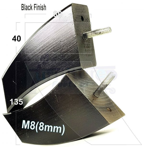 4x TAPERED WOODEN SOFA LEGS 135mm High CHAIR REPLACEMENT FURNITURE FEET M8(8mm) - Image 13