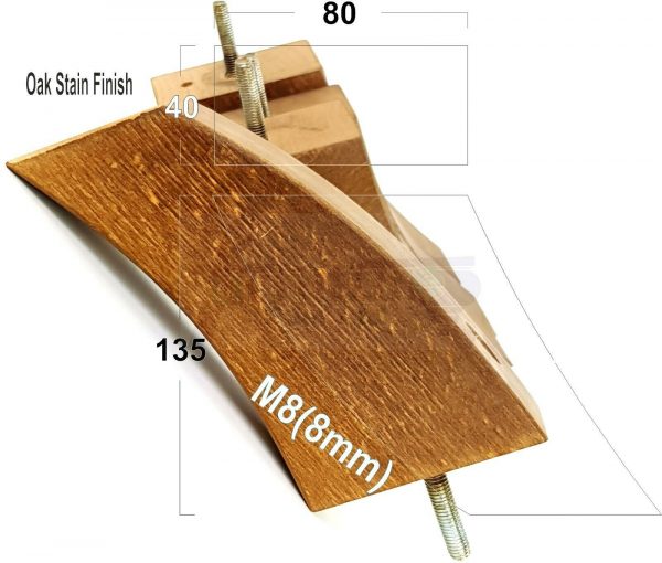 4x TAPERED WOODEN SOFA LEGS 135mm High CHAIR REPLACEMENT FURNITURE FEET M8(8mm) - Image 16