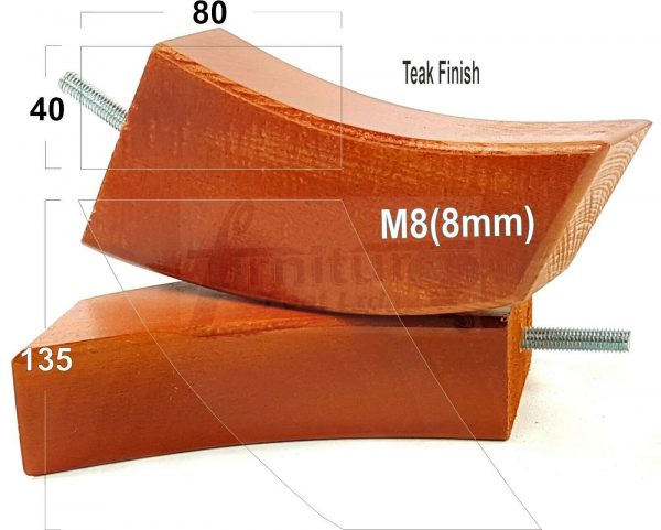 4x TAPERED WOODEN SOFA LEGS 135mm High CHAIR REPLACEMENT FURNITURE FEET M8(8mm) - Image 24