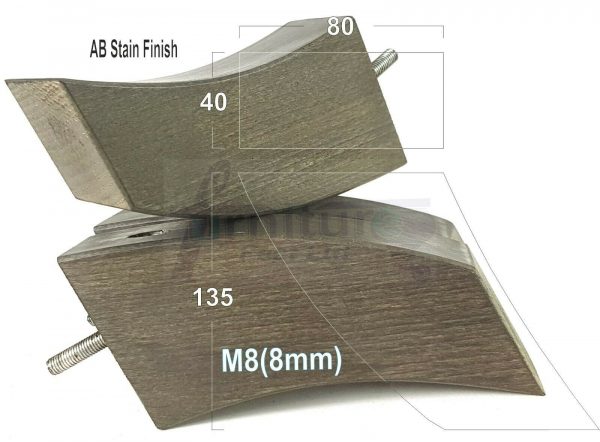 4x TAPERED WOODEN SOFA LEGS 135mm High CHAIR REPLACEMENT FURNITURE FEET M8(8mm) - Image 12