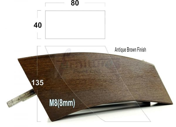 4x TAPERED WOODEN SOFA LEGS 135mm High CHAIR REPLACEMENT FURNITURE FEET M8(8mm) - Image 11