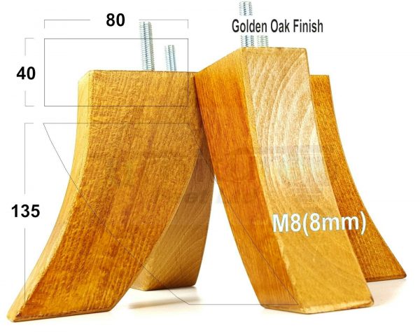 4x TAPERED WOODEN SOFA LEGS 135mm High CHAIR REPLACEMENT FURNITURE FEET M8(8mm) - Image 18