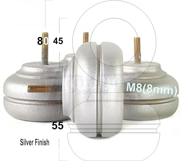 4x TURNED BUN SOFA LEG 55mm High CHAIR REPLACEMENT SETTEE FURNITURE FEET M8(8mm) - Image 30
