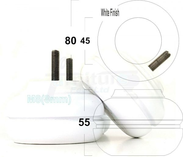 4x TURNED BUN SOFA LEG 55mm High CHAIR REPLACEMENT SETTEE FURNITURE FEET M8(8mm) - Image 29