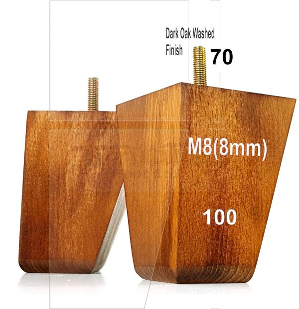 4x Tapered Wood Replacement Furniture Sofa Legs M8 Chair Sofa Settee Feet 100mm - Image 16