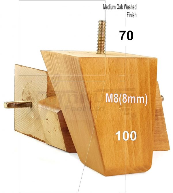 4x Tapered Wood Replacement Furniture Sofa Legs M8 Chair Sofa Settee Feet 100mm - Image 23