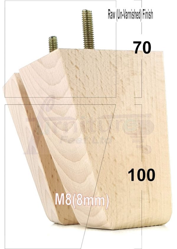 4x Tapered Wood Replacement Furniture Sofa Legs M8 Chair Sofa Settee Feet 100mm - Image 28