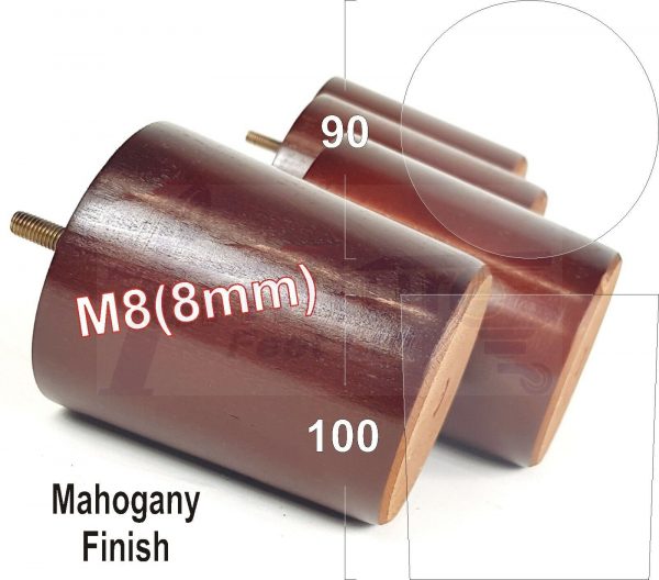 4x WOOD FURNITURE CHAIR LEGS M8(8mm) REPLACEMENT SOFA / SETTEE FEET 100mm HIGH - Image 13