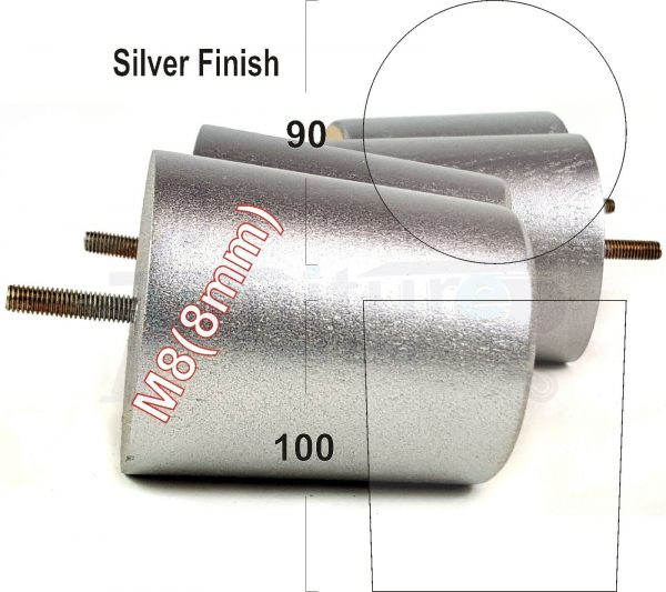 4x WOOD FURNITURE CHAIR LEGS M8(8mm) REPLACEMENT SOFA / SETTEE FEET 100mm HIGH - Image 20