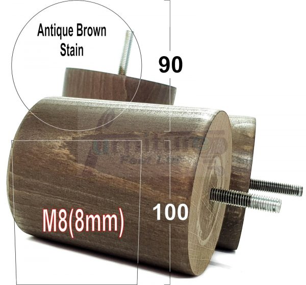 4x WOOD FURNITURE CHAIR LEGS M8(8mm) REPLACEMENT SOFA / SETTEE FEET 100mm HIGH - Image 5