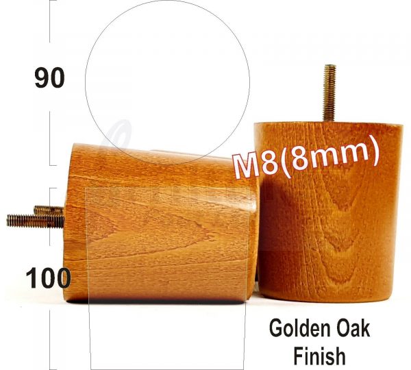 4x WOOD FURNITURE CHAIR LEGS M8(8mm) REPLACEMENT SOFA / SETTEE FEET 100mm HIGH - Image 12