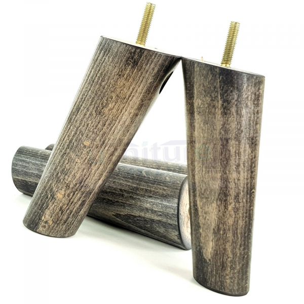 4x WOOD FURNITURE CHAIR LEGS M8(8mm) REPLACEMENT SOFA / SETTEE FEET 120mm HIGH - Image 13
