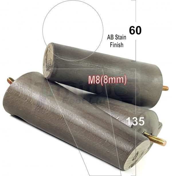 4x WOOD FURNITURE CHAIR LEGS M8(8mm) REPLACEMENT SOFA / SETTEE FEET 135mm HIGH - Image 10