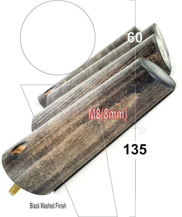 4x WOOD FURNITURE CHAIR LEGS M8(8mm) REPLACEMENT SOFA / SETTEE FEET 135mm HIGH - Image 12