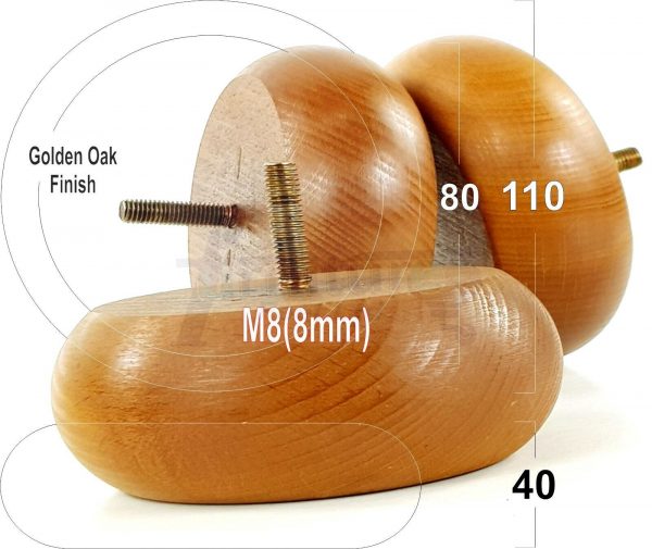 4x WOOD FURNITURE CHAIR LEGS M8(8mm) REPLACEMENT SOFA / SETTEE FEET 40mm HIGH - Image 36