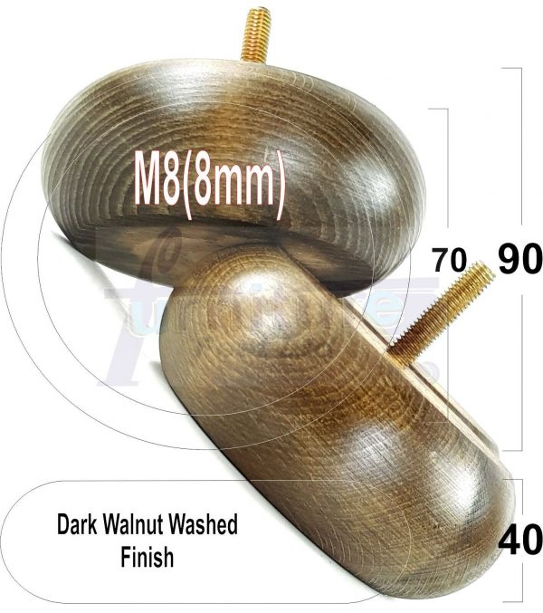 4x WOOD FURNITURE CHAIR LEGS M8(8mm) REPLACEMENT SOFA / SETTEE FEET 40mm HIGH - Image 18