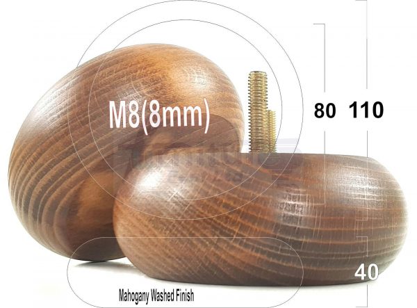 4x WOOD FURNITURE CHAIR LEGS M8(8mm) REPLACEMENT SOFA / SETTEE FEET 40mm HIGH - Image 38
