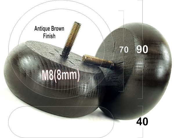 4x WOOD FURNITURE CHAIR LEGS M8(8mm) REPLACEMENT SOFA / SETTEE FEET 40mm HIGH - Image 13
