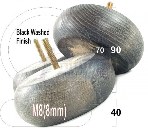 4x WOOD FURNITURE CHAIR LEGS M8(8mm) REPLACEMENT SOFA / SETTEE FEET 40mm HIGH - Image 15