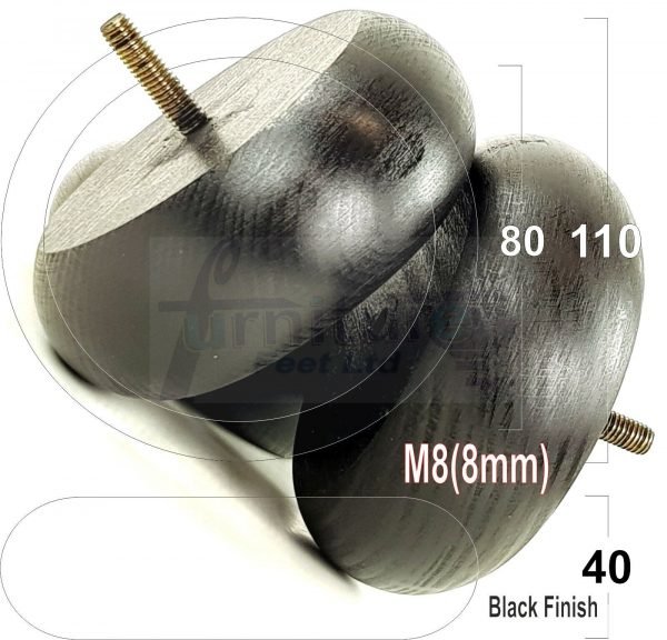 4x WOOD FURNITURE CHAIR LEGS M8(8mm) REPLACEMENT SOFA / SETTEE FEET 40mm HIGH - Image 32