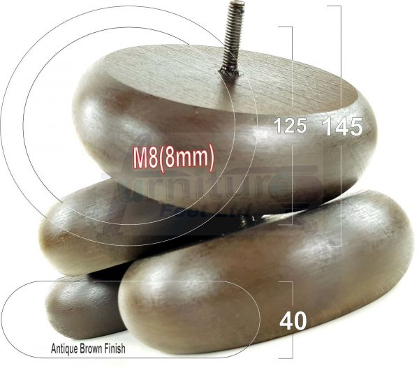 4x WOOD FURNITURE CHAIR LEGS M8(8mm) REPLACEMENT SOFA / SETTEE FEET 40mm HIGH - Image 48