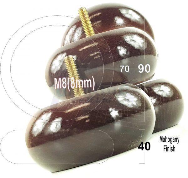 4x WOOD FURNITURE CHAIR LEGS M8(8mm) REPLACEMENT SOFA / SETTEE FEET 40mm HIGH - Image 20
