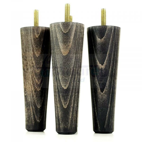 4x WOOD REPLACEMENT FURNITURE CHAIR LEG M8(8mm) TAPERED SETTEE FEET 160mm HIGH - Image 16