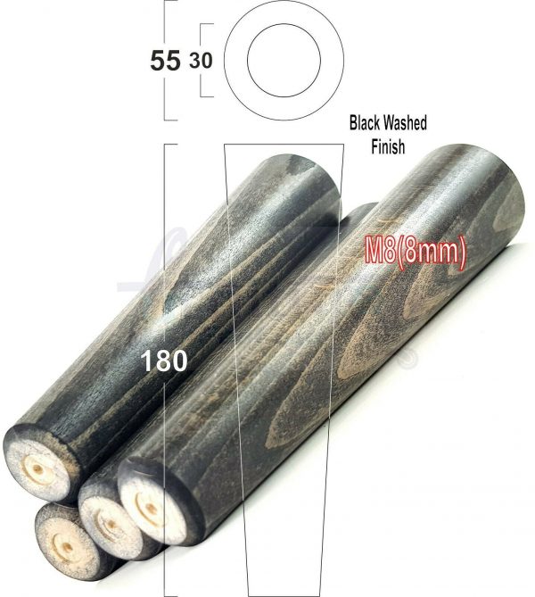 4x WOOD REPLACEMENT FURNITURE CHAIR LEG M8(8mm) TAPERED SETTEE FEET 180mm HIGH - Image 16