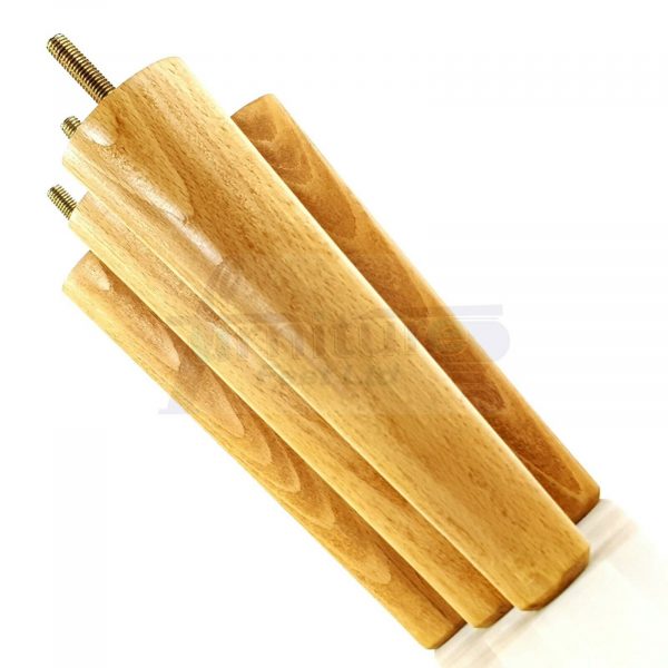 4x WOOD REPLACEMENT FURNITURE CHAIR LEG M8(8mm) TAPERED SETTEE FEET 180mm HIGH - Image 28