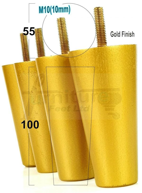 4x WOOD REPLACEMENT FURNITURE CHAIR LEGS M10(10mm) SOFA - SETTEE FEET 100mm HIGH - Image 21