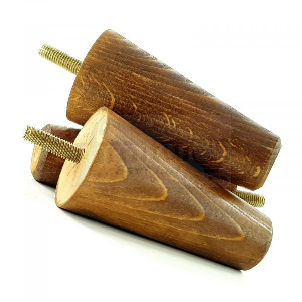 4x WOOD REPLACEMENT FURNITURE CHAIR LEGS M10(10mm) SOFA - SETTEE FEET 100mm HIGH - Image 19