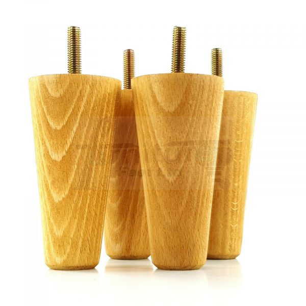 4x WOOD REPLACEMENT FURNITURE CHAIR LEGS M10(10mm) SOFA - SETTEE FEET 100mm HIGH - Image 28