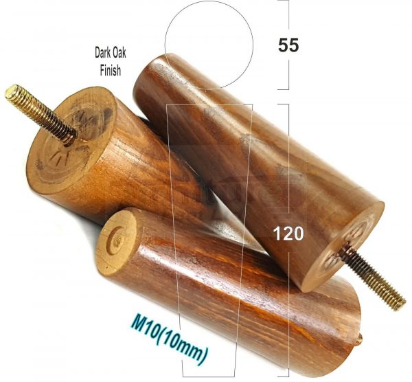 4x WOOD REPLACEMENT FURNITURE CHAIR LEGS M10(10mm) SOFA - SETTEE FEET 120mm HIGH - Image 17