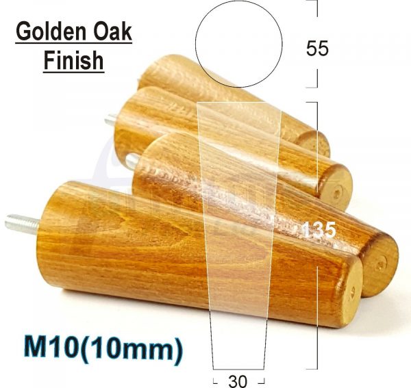 4x WOOD REPLACEMENT FURNITURE CHAIR LEGS M10(10mm) SOFA - SETTEE FEET 135mm HIGH - Image 22