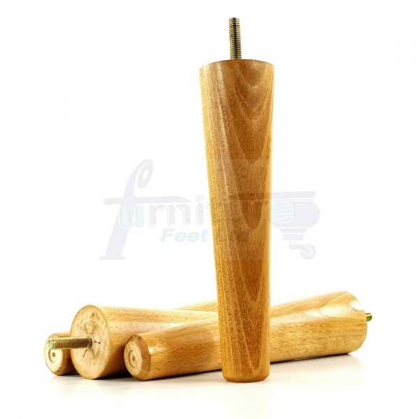 4x WOOD REPLACEMENT FURNITURE CHAIR LEGS M10(10mm) SOFA - SETTEE FEET 220mm HIGH - Image 28