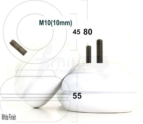 4x WOOD REPLACEMENT FURNITURE CHAIR LEGS M10(10mm) SOFA - SETTEE FEET 55mm HIGH - Image 30