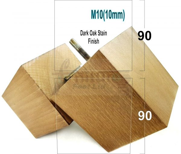4x WOOD REPLACEMENT FURNITURE CHAIR LEGS M10(10mm) SOFA - SETTEE FEET 90mm HIGH - Image 21