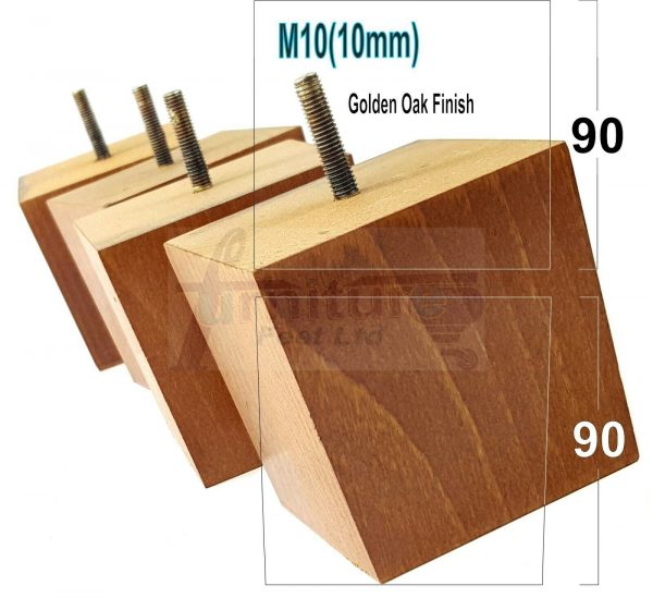 4x WOOD REPLACEMENT FURNITURE CHAIR LEGS M10(10mm) SOFA - SETTEE FEET 90mm HIGH - Image 15