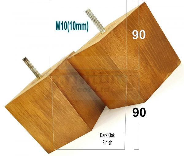 4x WOOD REPLACEMENT FURNITURE CHAIR LEGS M10(10mm) SOFA - SETTEE FEET 90mm HIGH - Image 13