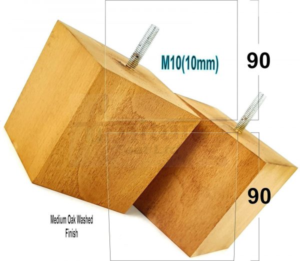 4x WOOD REPLACEMENT FURNITURE CHAIR LEGS M10(10mm) SOFA - SETTEE FEET 90mm HIGH - Image 18