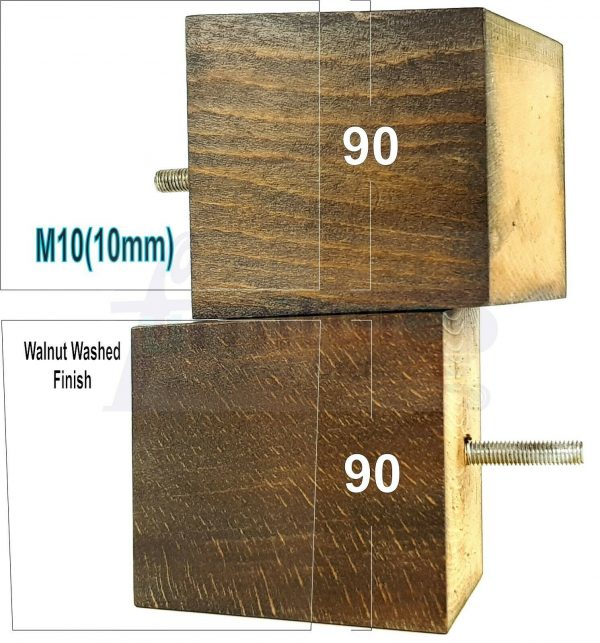 4x WOOD REPLACEMENT FURNITURE CHAIR LEGS M10(10mm) SOFA - SETTEE FEET 90mm HIGH - Image 14
