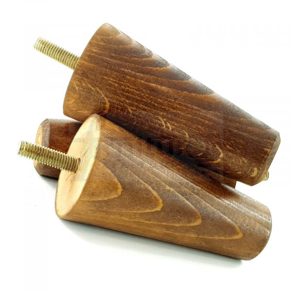 4x WOOD REPLACEMENT FURNITURE CHAIR LEGS M8(8mm) SOFA - SETTEE FEET 100mm HIGH - Image 19